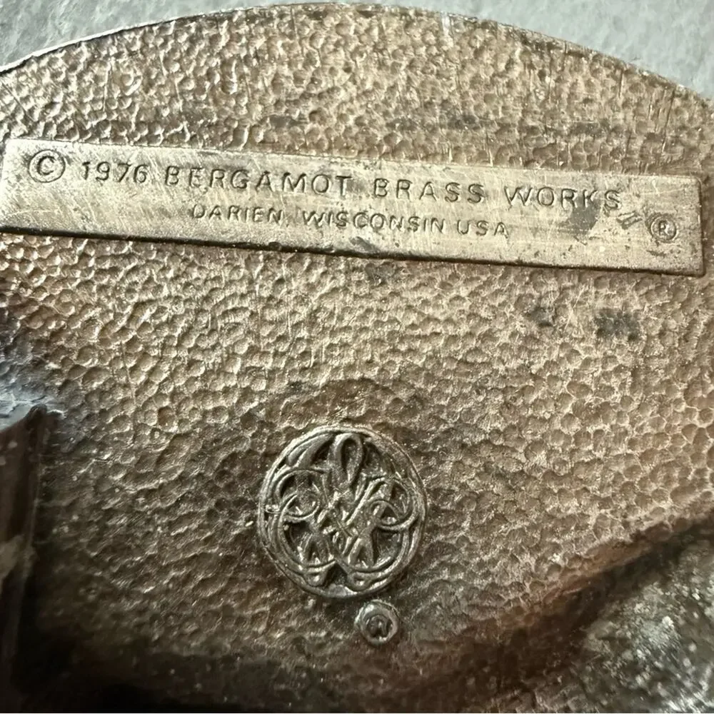 1976 Bergamont Brass Jumbo Largest Living Quadruped Belt Buckle